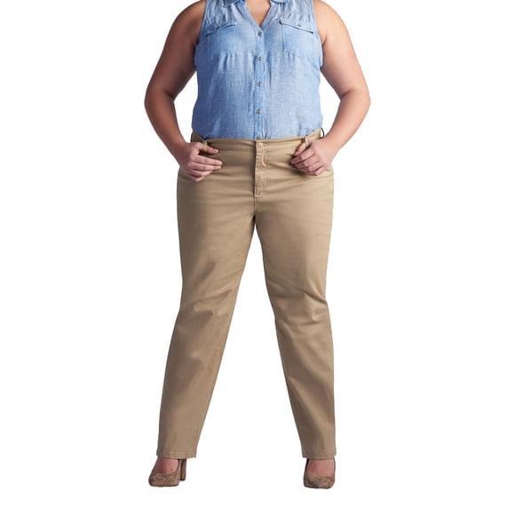 Lee Women's Plus-Size Relaxed-Fit All Day Pant, Flax, 20W Medium