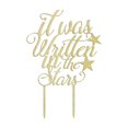 thumbnail image 1 of It Was Written In The Star Custom Rustic Wooden Cake Topper Personalzied Cake Topper Cake Decoration 5-6 Inches Wide, 1 of 3