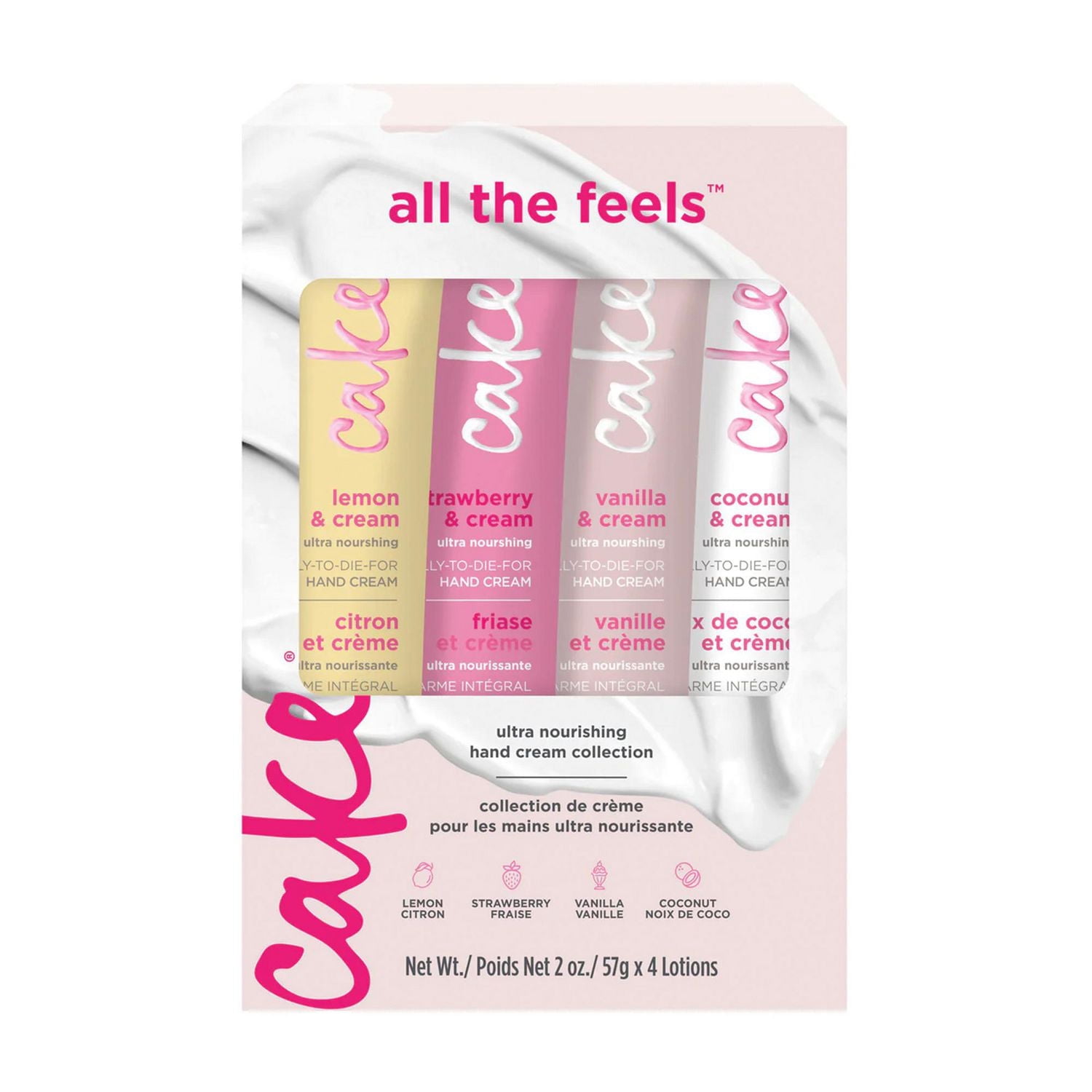 Cake Beauty Ultra Nourishing Hand Cream Set – Moisturizing Hand Cream for Soft, Supple Skin – Shea Butter & Coconut Oil – 4 Pack Gift Set – Made in Canada