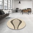 thumbnail image 4 of Ahgly Company Tapis d'Intérieur Lavables à la Machine, Carrés, Style Transitionnel, Mocassin Beige, Tapis de Zone, 4 Pieds Carré, 4 of 7