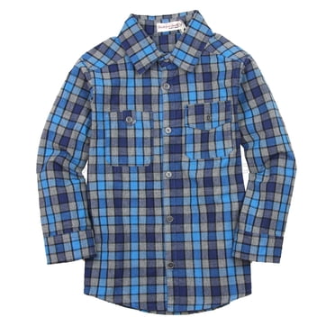 Deux par Deux Boys' Plaid Shirt Written in the Stars, Sizes 4-12 - 8