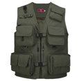thumbnail image 1 of Fishing Photography Vest Summer Multi Pockets Mesh Jackets Quick Dry Army green-XL, 1 of 7
