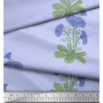 thumbnail image 3 of Soimoi Modal Satin Fabric Leaves & Floral Block Print Sewing Fabric Yard 42 Inch Wide, 3 of 3