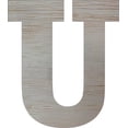 thumbnail image 1 of Wooden Block Letters, Unfinished 4'' Rockwell U, Craft, 1 of 1