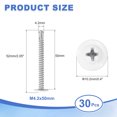 thumbnail image 2 of Uxcell 30Pcs M4.2x50mm White Pan Head Self Tapping Screws for Metal, Silver, 2 of 6