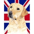 thumbnail image 1 of Carolines Treasures SC9833GF Labrador With English Union Jack British Flag Flag Garden Size, 1 of 3