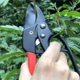 thumbnail image 4 of 8" Heavy-Duty Ratchet Anvil Pruning Shears, Reinforced Handle, Garden Clippers, Hand Pruner Scissors Red, 4 of 5