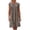 Coffee, variant on Short Sleeve Dress for Women Womens Fashion Cotton and Linen Crewneck Loose Short Sleeve Solid Mini Dress Mini Dress for Women Short Dress for Women Cotton Dress for Women Linen Dress Women