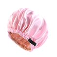thumbnail image 1 of Fashion Women Reversible Adjustable Beading Braid Hat Muslim Ruffle Cancer Wrap Cap Sleep Caps Satin Lined Hair Bonnets, 1 of 1