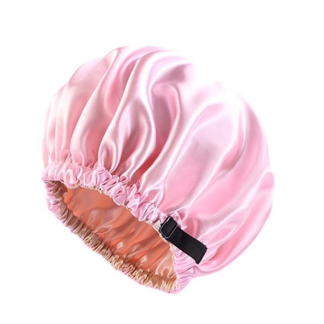 Fashion Women Reversible Adjustable Beading Braid Hat Muslim Ruffle Cancer Wrap Cap Sleep Caps Satin Lined Hair Bonnets
