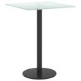 thumbnail image 3 of vidaXL Table Blanche 30x30 cm 6 mm Verre Trempé avec Design Marbre, 3 of 4