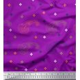 thumbnail image 1 of Soimoi polyester Crepe Fabric Paisley & Jamdani Printed Craft Fabric by the Yard 42 Inch Wide, 1 of 2