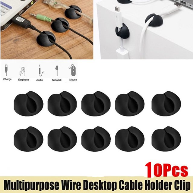 Fiogavroetic Cable Clips Cable Organizer Desktop Wire Storage Charger Cable 30 Pcs/set