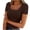 Coffee-activewear tops for women, variant on Brnmxoke Knitted Shirts for Women Summer Plus Size Stretch Short Sleeve Tops Casual Scoop Neck Ribbed Slim Fitted Basic Tee Pink,M