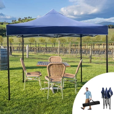 NiamVelo 10x10 Pop up Canopy , Canopy Tents for Outside Folding Canopy Tents Big Party Tent with Backpack Bag (Blue)