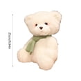 thumbnail image 3 of Green Adorable Scarf Wearing Bear Plush, 9 Inch Snuggly Companion, With Big Expressive Eyes, Perfect For Soothing And Playtime, 3 of 6