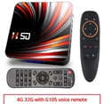 thumbnail image 1 of Pour Android Tv Box Android 10.0 4k 4 Go 32 Go 64 Go Lecteur Multimédia Vidéo 3d Télévision Intelligente Box 4+32g_prise Britannique+télécommande G10s, 1 of 3