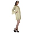 thumbnail image 4 of Moomaya Robes Mini Imprimées à Col en V pour Femmes Manches à Volants Robes de Plage pour Femmes, 4 of 4