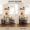 thumbnail image 4 of HOMCOM 5 Pieces Industrial Bar Table Set, Dining Table Set with 4 Stools, 4 of 10