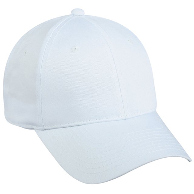 Casquette Extérieure GL-271 Profil Moyen à Bas Coton Basique Sergé-Blanc-Adulte