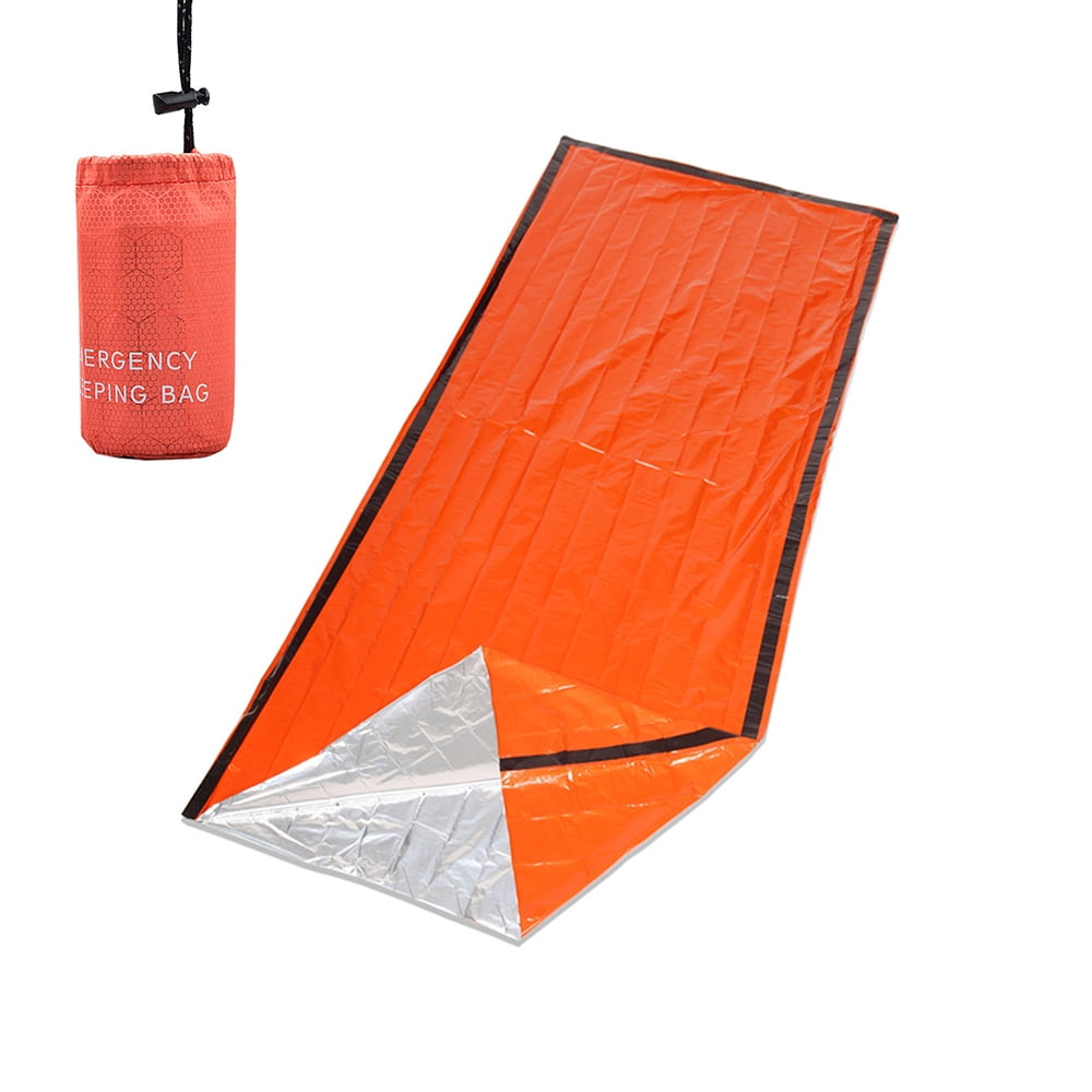 Amdohai Portable Thermal Emergency Sleeping Bag with Compression Storage Sack for Camping Exploring