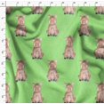 thumbnail image 4 of Soimoi Green Poly Georgette Fabric Pig Animal Printed Craft Fabric by the Yard 52 Inch Wide, 4 of 5