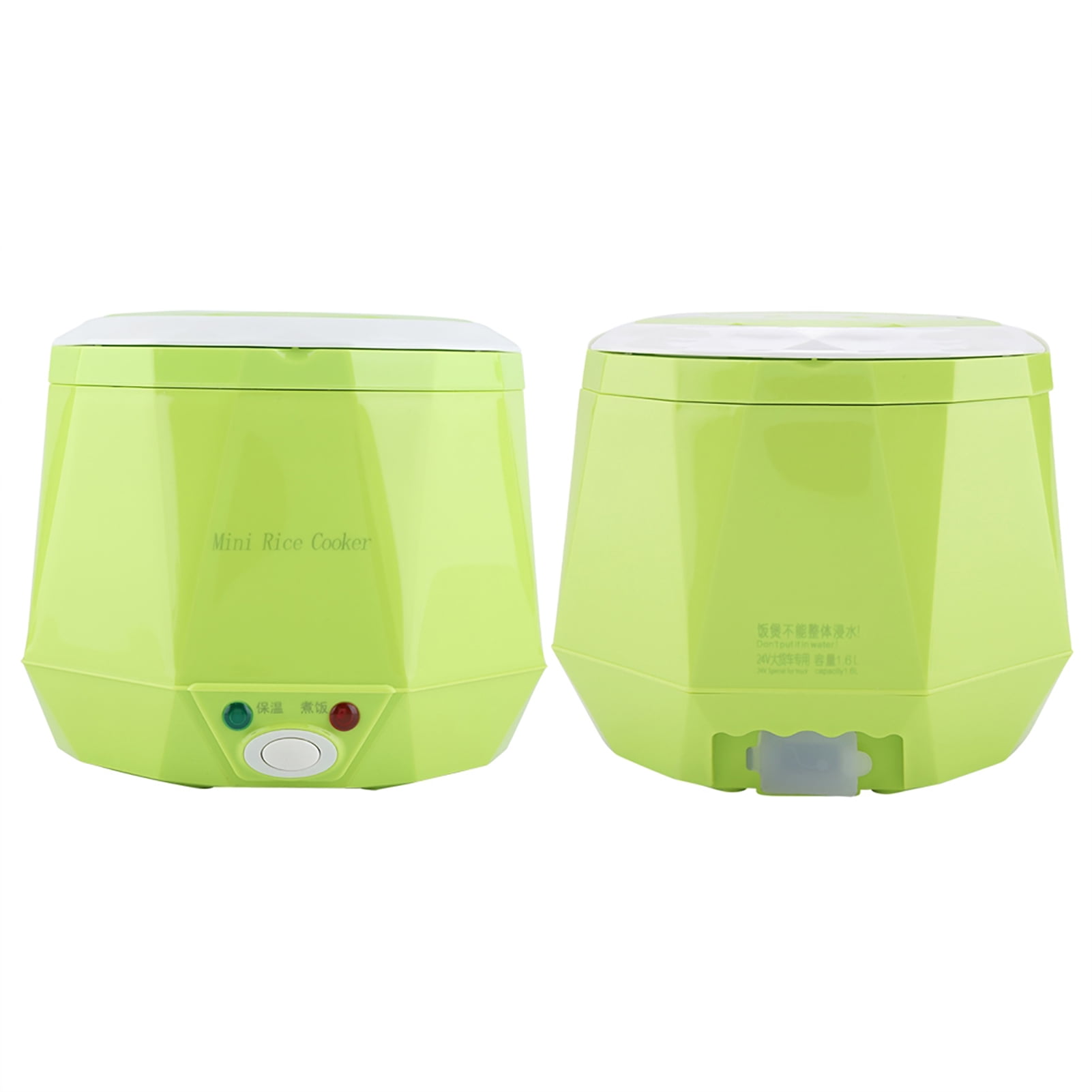 Portable Rice Cooker 24V 140W 1.6 L Electric Portable Multifunctional Rice Cooker Food Steamer For Truck Green