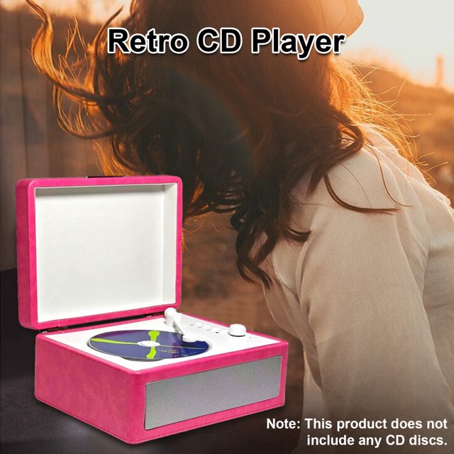 Lecteur CD Plateau Multifonctionnel Type BT, Haute Fidélité avec USB et Télécommande, pour Diffusion de Musique Sans Fil, Lecture de Carte Mémoire TF