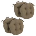 thumbnail image 1 of Coussins de Chaise Ronds Capitonnés en Microsuède Uni de 16 Po (Ensemble de 4), 1 of 2