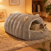 EGNMCR Pet Bed Pet Villa Cats Bed Bed Removable Dog Bed Winter Warm Cats Bed Two Purpose Pet Nests Pet Mat Fabric Pets Bed