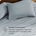 thumbnail image 3 of Bare Home Organic Percale Sheet Set - 300 Thread Count - 100% Organic Cotton - Twin XL, Dusty Blue, 3 of 7