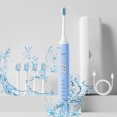thumbnail image 1 of Aursykel Electric Toothbrush USB Rechargeable with 4 Replacement Heads for Adults IPX7 Waterproof 5 Modes Smart Timer Long Battery Life Includes Charging Cable and Organizer, 1 of 8