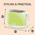 thumbnail image 3 of Sencor STS-37GG 2-Slice Electric Toater (Pastel Lime Green), 3 of 3