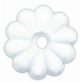 thumbnail image 1 of JR Screw Rosettes 20455 Use On Ceiling Panels; Flower Pattern; White; Plastic; With Mounting Screws, 1 of 3