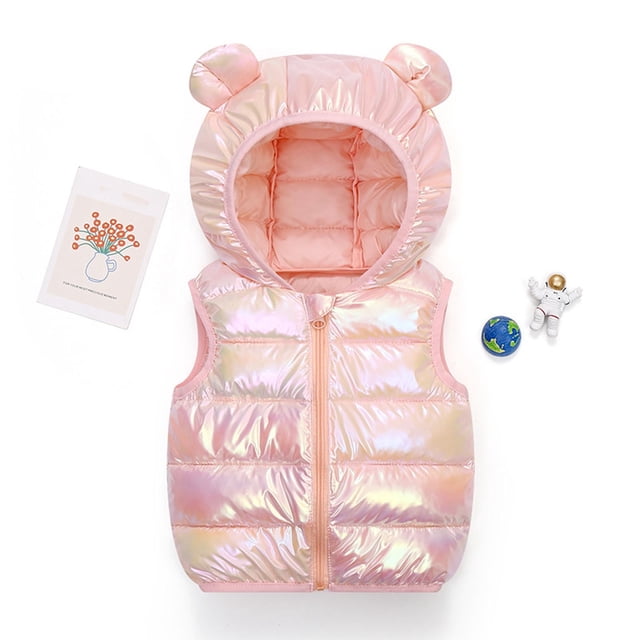Cowsor Doudoune Sans Manches pour Filles, Hiver, Chaude, à Fermeture Éclair, à Capuche, Veste d'Extérieur