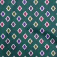 thumbnail image 1 of oneOone Cotton Cambric Dark Green Fabric African Aztech Sewing Material Print Fabric By The Yard 56 Inch Wide, 1 of 4