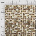 thumbnail image 2 of oneOone Viscose Chiffon Brown Fabric Text Fabric For Sewing Printed Craft Fabric By The Yard 42 Inch Wide, 2 of 5