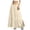 Beige, variant on Women's Maxi Skirts Ruffle Tiered Flowy Swing Long Skirt Elastic Waist Drawstring Fashion Summer Beach Clothes (2XL, White)