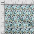 thumbnail image 1 of oneOone Polyester Lycra Fabric Leaves & Floral Block Printed Craft Fabric BTY 56 Inch Wide, 1 of 4