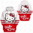 thumbnail image 1 of Hello Kitty Print Design Hoody For Women Pocket Street Sweatshirt Hip Hop Style Fleece Hoodie All-Match Comfortable Clothes HOEMLIN, 1 of 7