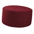 thumbnail image 4 of DOLITY Housses pour Pouf Housse Ronde pour Pouf Repose-Pieds Amovible Rouge, 4 of 9