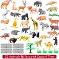 thumbnail image 4 of EASTIN 53 Piece Mini Jungle Farm Animals Toys Set  Forest Small Realistic Wild Animals Action Figures Vinyl Plastic Animal Learning, 4 of 6