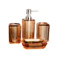 thumbnail image 3 of Abbracc 4x Bath Accessory Vanity Accessory Set Lotion Bottle Toilet Accessories Set Soap Light Brown, 3 of 9