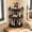 Black, variant on Qiopertar 3-Tier Countertop Corner Spice Rack, Triangular Plastic Kitchen Organizer, Space-Saving Cosmetic Shelf for Daily Storage