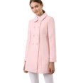 thumbnail image 2 of INSPIRE CHIC Manteau Mi-Long à Double Boutonnage pour Femme à Col Rabattu, 2 of 7