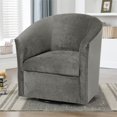 thumbnail image 4 of Comfort Pointe Elizabeth Fauteuil d'Appoint Pivotant en Microfibre Gris Cendre, 4 of 7