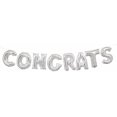 thumbnail image 1 of Foil Silver Congrats Letter Balloon Banner Kit, 1 of 3