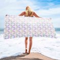 thumbnail image 4 of Meitianfacai Microfiber Beach Towel Super Lightweight Colorful Bath Towel Sandproof Beach Blanket Multi-Purpose Towel For Travel Swimming Pool 28x55 Inch, 4 of 5