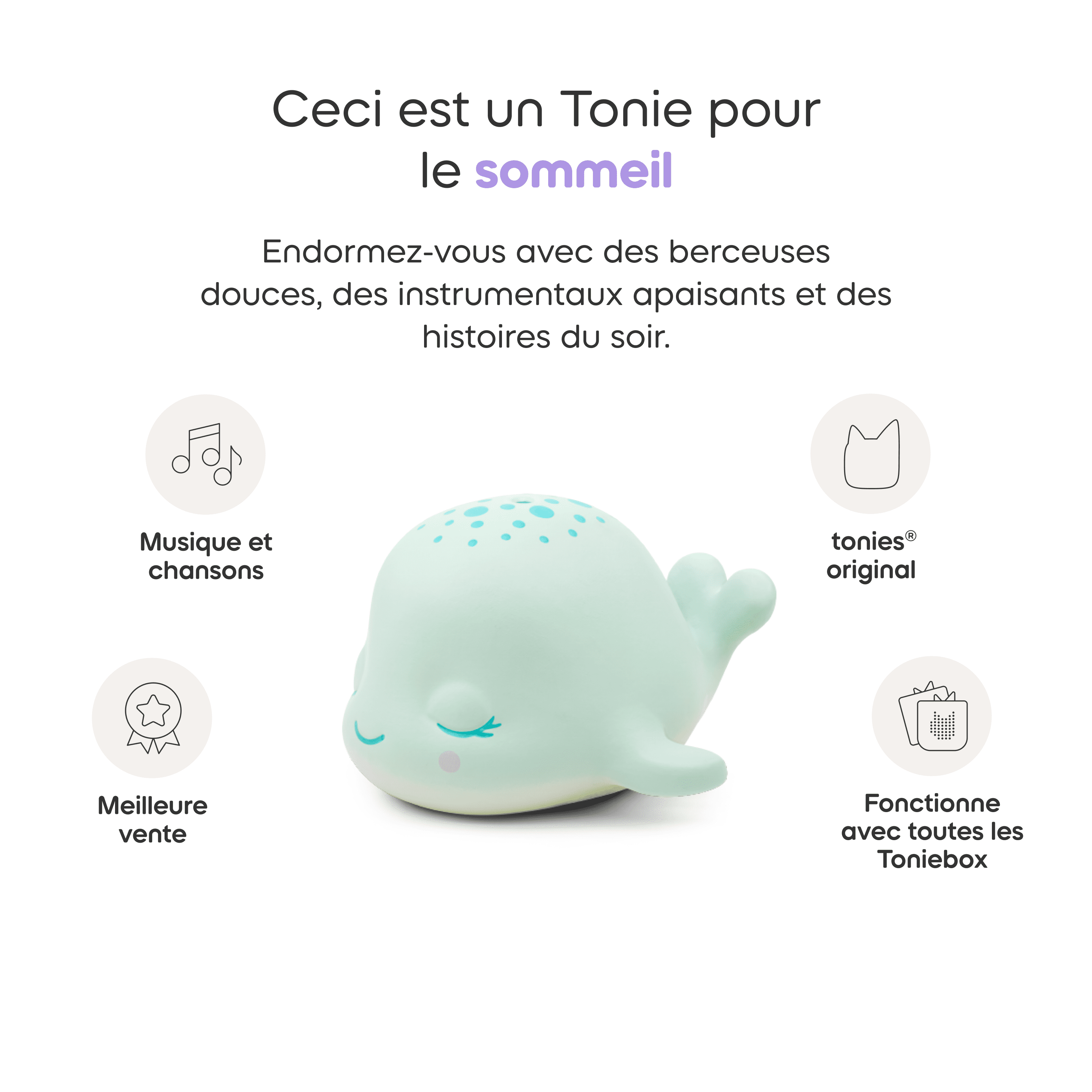 tonies Les copains du dodo: Doudou Baleine Tonie Figurine (French)