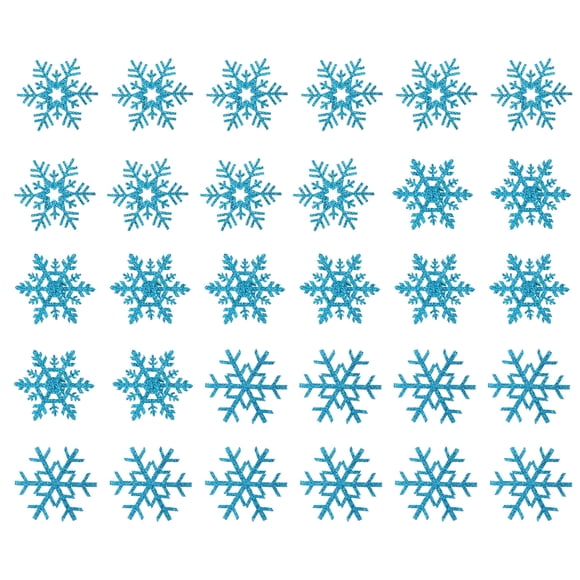 KAKOWELY 30Pcs Ironing On Snowflake Patches DIY Clothing Appliques Sewing Accessories,1.65"X1.46"X0.08"
